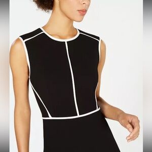 NWT Calvin Klein Contrast Trim Sheath Dress